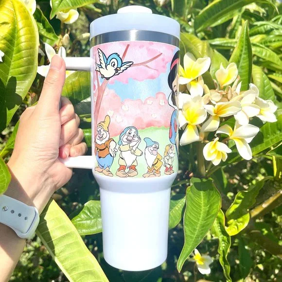 Disney Princess Snow White and the Seven Dwarfs Brand new 40 oz Tumbler double - Picture 4 of 6